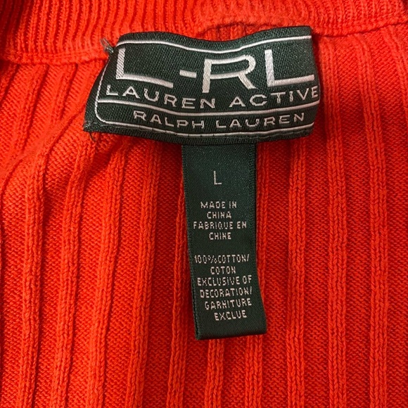 Vintage Ralph Lauren Orange Quarter Snap - Picture 5 of 7